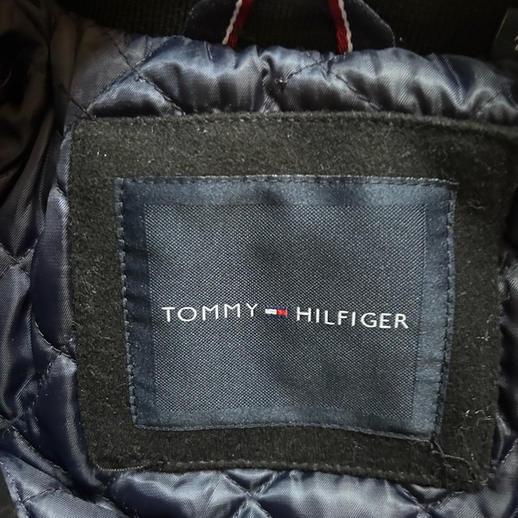 NWT Tommy Hilfiger Wool-Blend Zip-Up Coat, Sz M, Black - Picture 3 of 8